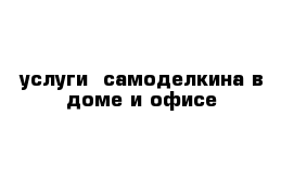 услуги  самоделкина в доме и офисе